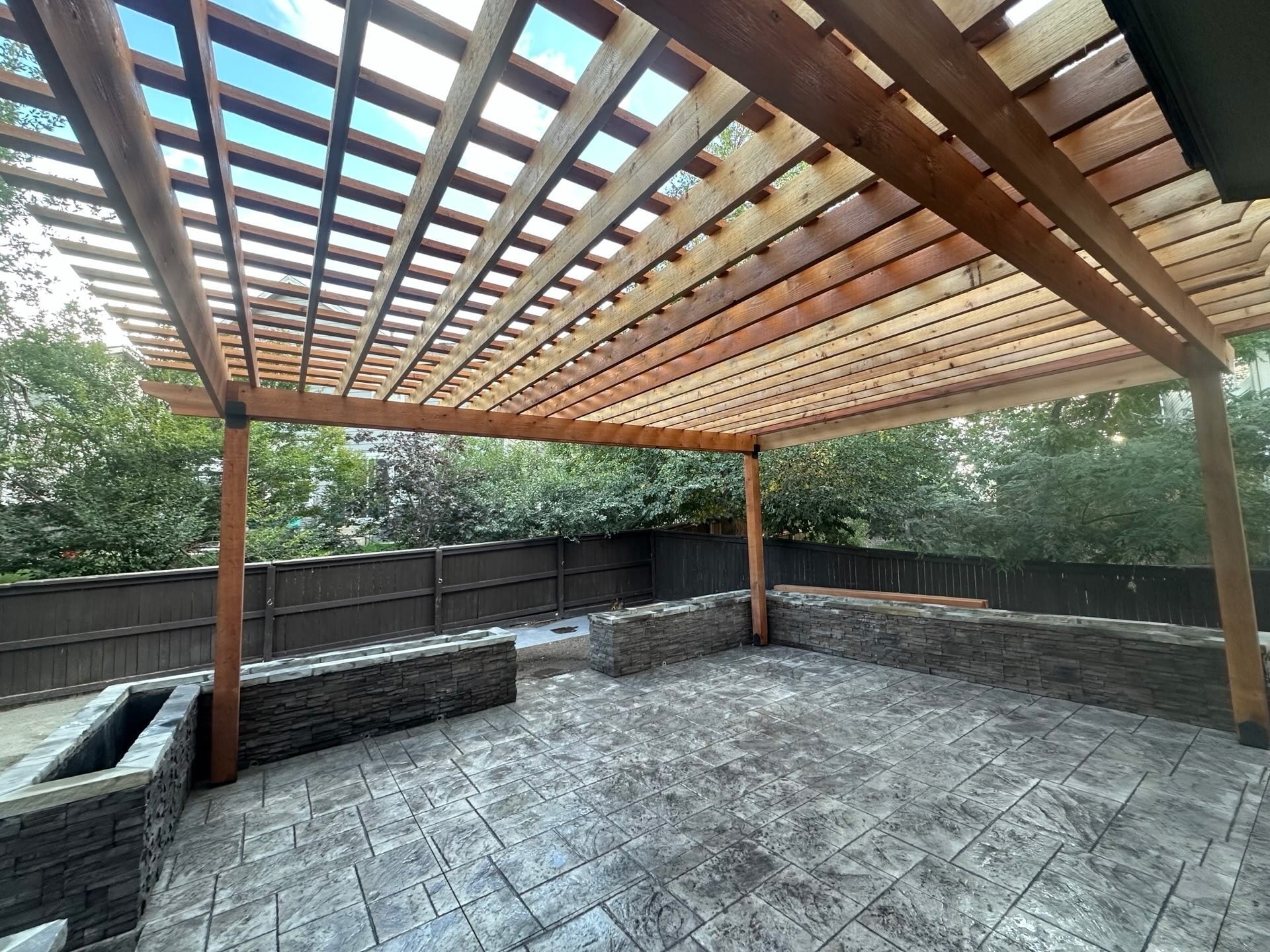 Paved Patio Deck with Pergola — Yardage Outdoor Living