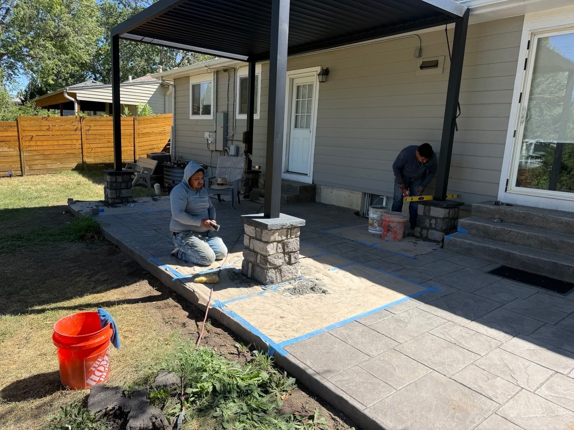 Patio Paver Installation in Progress — Yardage Outdoor Living